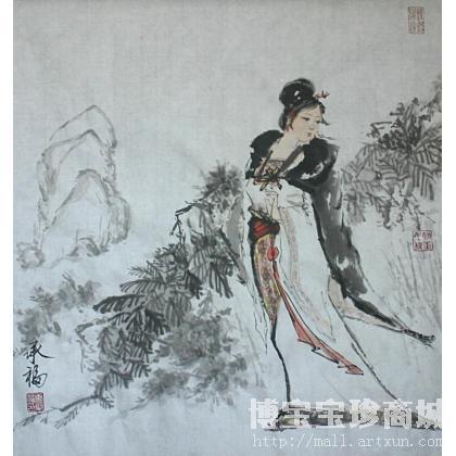 唐承福 仕女图 类别: 国画人物作品