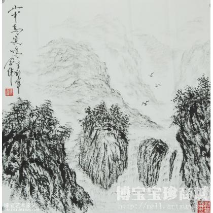 陈念伟山中鸟更鸣 山水画作品 类别: 国画山水作品